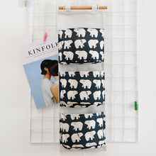 Load image into Gallery viewer, Flamingo Pattern Wall Mounted Wardrobe Organizer Sundries Storage Bag Jewelry Hanging Wall Pouch Hang Cosmetics Toys Organizer