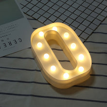 Load image into Gallery viewer, Luminous LED Letter Night Light Creative 26 English Alphabet Number Battery Lamp Romantic Wedding Party Decoration
